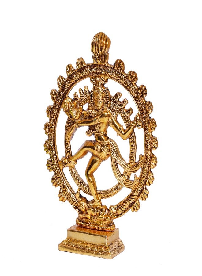 كريدايكرافت تمثال KridayKraft المعدني Shiva Idol Natraj لديكور المنزل، مطلي بالذهب للرقص Shiva Natraja/Natrajan (Mahakal Murti) تمثال مورتي للديكور والهدايا... - Image 3